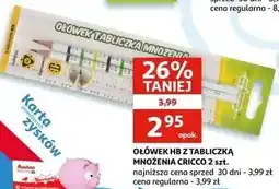 Auchan Ołówek z tabliczką mnożenia Cricco oferta