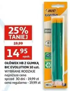 Auchan Ołówek hb bez gumki Bic Evolution oferta
