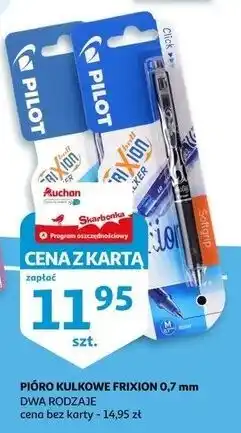 Auchan Pióro kulkowe czarne Pilot Frixion oferta
