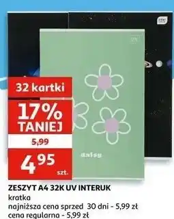 Auchan Zeszyt a4/32 k. kratka Interdruk oferta