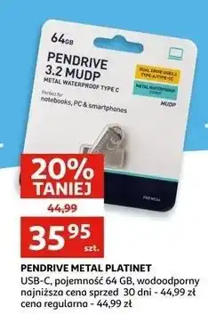 Auchan Pendrive 64 gb Platinet oferta