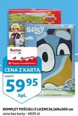 Auchan Komplet pościeli bluey 160 x 200 cm oferta