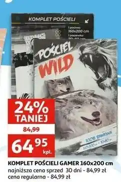 Auchan Komplet pościeli gamer 160 x 200 cm + 2 70 80 oferta