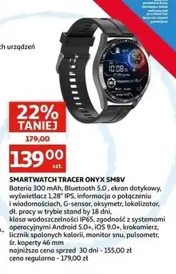 Auchan Smartwatch sm8v onyx Tracer oferta