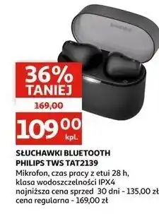 Auchan Słuchawki tat2139 czarne Philips oferta