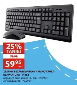 Auchan Zestaw klawiatura + mysz primo Trust oferta