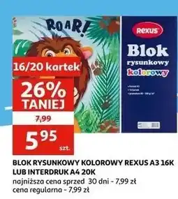 Auchan Blok rysunkowy a4/20 kolorowy Interdruk oferta