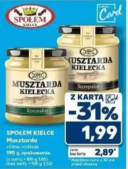 Kaufland Musztarda kielecka kremska Społem Kielce oferta