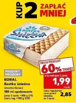 Kaufland Lód śmietankowy Koral Kostka Śnieżna oferta