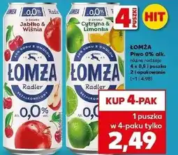 Kaufland Piwo Łomża Radler 0.0% Cytryna-Limonka oferta