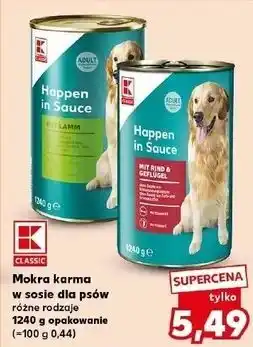 Kaufland Karma dla psa wołowina K-Classic oferta