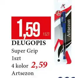 E.Leclerc Długopis super grip 4 kolory Artsezon oferta