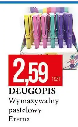 E.Leclerc Długopis wymazywalny pastelowy Erema oferta