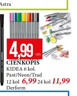 E.Leclerc Cienkopisy pastelowe Kidea oferta