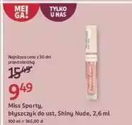 Rossmann Błyszczyk do ust shiny nude Miss Sporty oferta