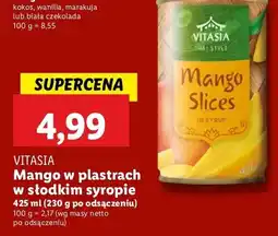 Lidl Mango w plastrach w słodkim syropie Vitasia oferta
