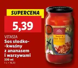 Lidl Sos słodko-kwaśny z ananasem i warzywami Vitasia oferta