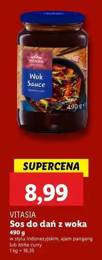 Lidl Sos do dań z woka Vitasia w stylu indonezyjskim, ajam pangang lub żółte curry oferta