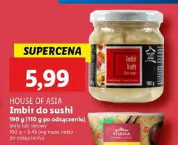 Lidl Imbir do sushi biały lub różowy House of Asia oferta