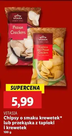 Lidl Chipsy VITASIA o smaku krewetek/przekąska z tapioki i krewetek oferta