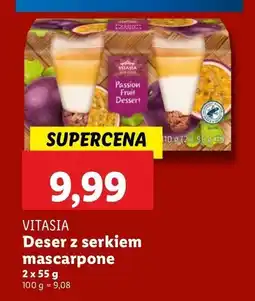 Lidl Deser Vitasia z serkiem mascarpone oferta