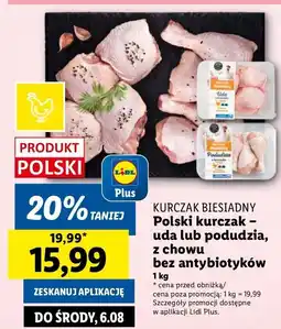 Lidl Kurczak Biesiadny Polski uda lub podudzia z chowu bez antybiotyków Rzeźnik oferta