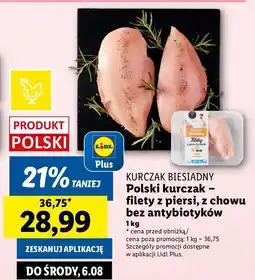 Lidl Kurczak Biesiadny Polski filety z piersi z chowu bez antybiotyków Rzeźnik oferta
