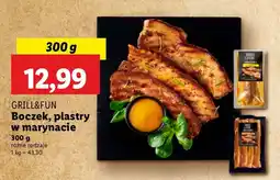 Lidl Boczek Grill&Fun plastry w marynacie oferta