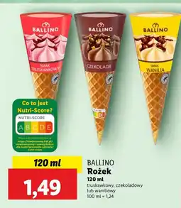 Lidl Lody Ballino rożek oferta