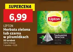 Lidl Herbata zielona lub czarna w piramidkach Lipton oferta