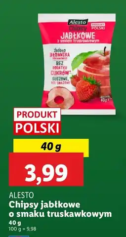 Lidl Chipsy jabłkowe o smaku truskawkowym Alesto oferta
