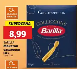Lidl Makaron casarecce Barilla oferta