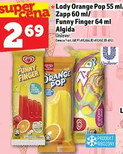 Topaz Lody Orange Pop, Zapp, Funny Finger Unilever oferta
