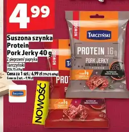Topaz Suszona szynka Protein Pork Jerky z pieprzem/papryka Tarczyński oferta
