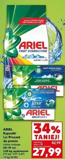 Kaufland Kapsułki do prania stain & odour Ariel All In 1 oferta