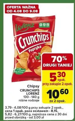 Carrefour Express Chipsy Crunchips Lorenz różne rodzaje oferta