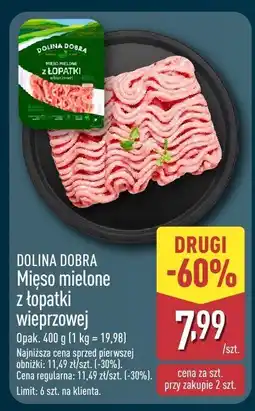 ALDI Mięso mielone z łopatki wieprzowej Dolina Dobra oferta