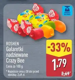 ALDI Cukierki Galaretki nadziewane Crazy Bee Roshen oferta