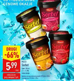 ALDI Lody Sorbet truskawkowy Mucci oferta