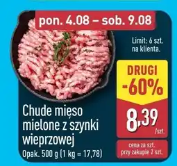 ALDI Mięso chude mielone z szynki wieprzowej Aldi oferta