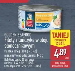 ALDI Filety z tuńczyka w oleju słonecznikowym Golden Seafood oferta