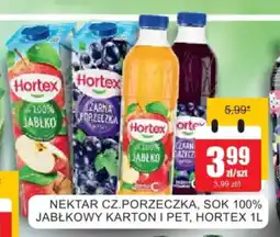 Bingo NEKTAR CZ.PORZECZKA, SOK 100% JABŁKOWY KARTON I PET, HORTEX oferta