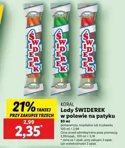 Lidl Lody Świderek oferta