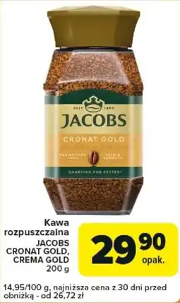 Carrefour Express Kawa rozpuszczalna CRONAT GOLD, CREMA GOLD oferta