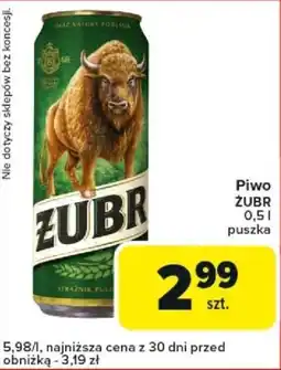 Carrefour Express Piwo ŻUBR oferta