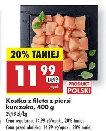 Biedronka Kostka z fileta z piersi kurczaka Kraina Mięs oferta