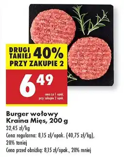Biedronka Burger wołowy Kraina Mięs oferta