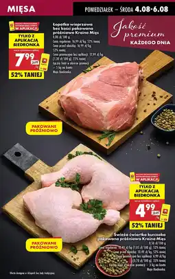 Biedronka Ćwiartka kurczaka pakowana próżniowo Kraina Mięs oferta