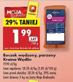 Biedronka Boczek wędzony parzony Kraina Wędlin oferta