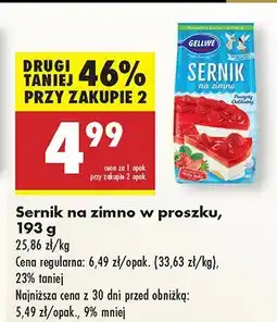 Biedronka Sernik na zimno w proszku Gellwe oferta